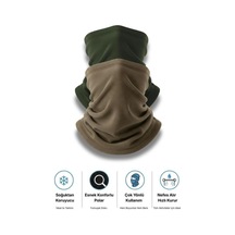 Sıngle Sword 2 Li Unisex Polar Bere Olan & Boyunluk Seti Çok Amaçlı Kışlık Soğuk Hava Koruması 0// Haki - 814702984 Haki