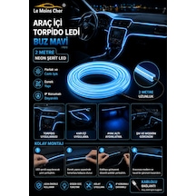 Ferrari 812 Superfast Araç İçi Torpido Ledi Buz Mavi 2 Metre Neon Ip Şerit Led