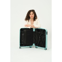 Keo-plus Turkuaz Kabin Boy Silikon Kırılmaz Pp Valiz Turkuaz