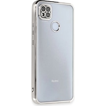 Xiaomi Redmi 9c Kılıf Kamera Korumalı Lensli Silikon - Gümüş