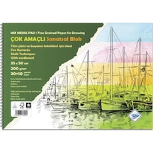 Çok Amaçlı Sanatsal Blok Fon Kartonlu 35X50 Cm 200 Gr 20+10 Yp