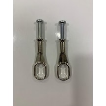 Flanş 2Li Paket Vidalı Dolap Askı Aparatı Krom