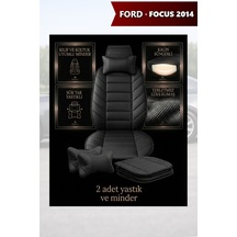 Focus 2014 Uyumlu Siyah Renk Lüks Premium 2 Adet Minder Ve Yastık