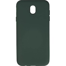 Newface Samsung Galaxy J7 Pro / J730 Kılıf Nano İçi Kadife Silikon - Koyu Yeşil