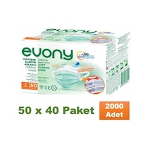 Evony Yumuşak Elastik Kulaklı Cerrahi Maske 2000Ad 50 x 40 Pk.
