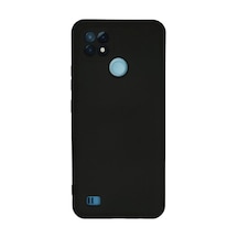 Realme C21 Uyumlu Kılıf Nano İçi Kadife Silikon - Siyah