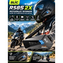 Blic Rs85 2x Tekli Motosiklet İnterkom 2 Kişi Eşleşme Özellikli, Bluetooth 5.0, 800 Mah Batarya, Kask İçi Kulaklık-14933