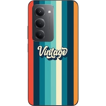 Redmi 15 Uyumlu Vintage Baskılı Silikon Kılıf Renkli