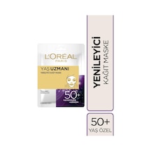 L'Oreal Paris Paris Yaş Uzmanı Yenileyici Kağıt Maske 50+