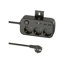 3'lü Priz + 4 Usb 2 Type-c + 2 Usb-a Çoklayıcı Duvara Monte Edilebilir, Aç/kapa Anahtarı, Akım & Kısa Devre Koruma, Yüksek Güç