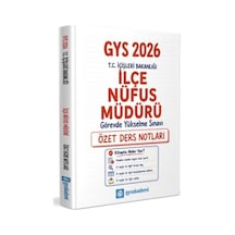 Gys Akademi 2026 İçişleri Bakanlığı Üds İlçe Nüfus Müdürü Özet Ders Notları