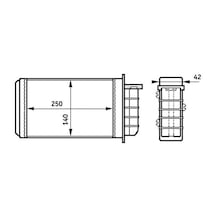 Mahle Kalorifer Radyatörü Bravo 95-01 Brava 95-01 Marea 96-02 250x140x42 Ah148000s 46721967 46722359 46722546
