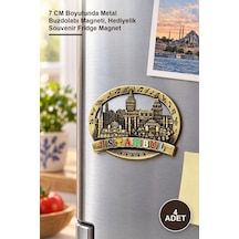 4 Adet İstanbul Temalı Metal Magnet 7 Cm Boyutunda Metal Buzdolabı Magneti, Hediyelik Souvenir Fridge Magnet