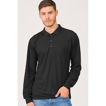 V1902 Dewberry Erkek Polo Yaka Sweatshırt-siyah Siyah