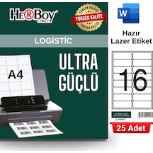 Herboy Hb-1016 99,1 X 34 Mm A4 Laser Etiket 25 Adet
