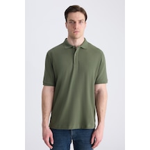 D's Damat Ds Damat Regular Fit Yeşil Pike Dokulu %100 Pamuklu T-shirt 4hc140211213m 401