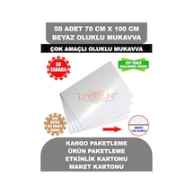 50 Adet 70cm X 100cm Baskısız Beyaz Oluklu Mukavva, Çocuk Etkinlik Kartonu, Maket Kartonu, Kargo Kartonu