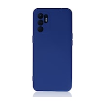 Newface Oppo Reno 6 Kılıf Nano İçi Kadife Silikon - Mavi Mavi