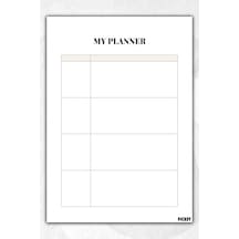 Zamansız Çok Amaçlı Günlük Haftalık Aylık Planlayıcı - A4 Ebat Yapılacaklar - 30 Yaprak - Planner - 2604 Çok Renkli