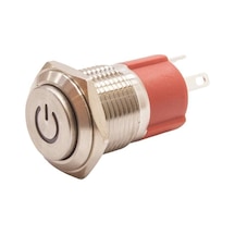Motorobit 16D-G1-C 16Mm Çıkık Yaylı Işıklı Power Metal Buton - Yeşil