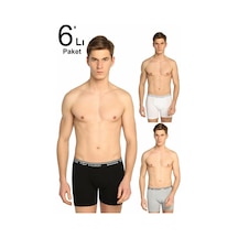 Erkek Beyaz 6'Lı Paket Likralı Boxer Elf568S0060Ccm6 0060 001