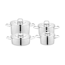 Schafer New Prime Çelik Tencere Seti 8 Parça-ınox