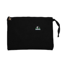 Timberwolves Logo Siyah Clutch Astarlı Cüzdan / El Çantası Siyah
