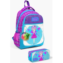 Coral High Kids Pembe Mavi Peri Desenli 2'li Okul Çanta Seti Set0223484