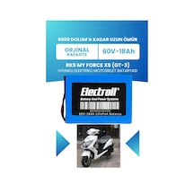 Rks My Force Xs Gt-3 Batarya Standart Kapasite Lifepo4 60v 18ah Elektrikli Motosiklet Bataryası
