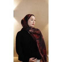 Mirsoy Scarf Safir Etnik Desen Şal A.Kiremit