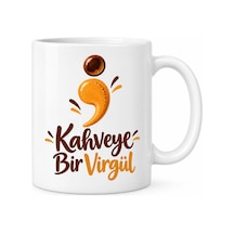 Bezos Kahveye Bir Virgül Tasarımlı Porselen Kupa - Model 570 Nxrlvng