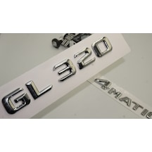 Benz Gl 320 Uyumlu 4matic Bagaj Krom Metal 3m 3d Yazı Logo