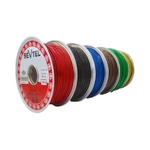 Sevtel 3 Mm Tesisat Kablosu Kalaylı Kırmızı 100 Metre 1 Top