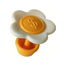 Topshop1 Beige Çiçek Desenli Tuvalet Düğmesi Klozet Açma Pervanesi Sifon Koruyucu Bej