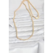Cm 14k Gold Renk Halka Zincir Model 60 Cm Kadın Kolye - Tj-bko10951 Çok renkli