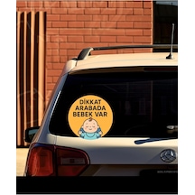 Dikkat Arabada Bebek Var Araba Etiketi & Sticker