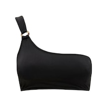 Deep Beach Halkalı Siyah Tek Omuzlu Bikini Üstü Db20010bu 001