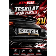 Kemboss Teşkilat Araba Plakalık 2'li Set - Universal Oto Plakalık Dayanıklı Araç Plaka Çerçevesi Özel Tasarım