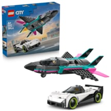 LEGO® City Jet, Arabaya Karşı 60489 - 6 Yaş ve Üzeri Çocuklar İçin 2 Minifigürlü Yaratıcı Oyuncak Yapım Seti (259 Parça)