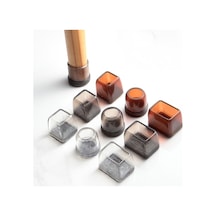 Sones Adet / Set Kalınlaştırılmış Aşınmaya Dayanıklı Masa Ve Sandalye Bacak Kılıfları Ev Tipi Sessiz Kaymaz Tabure Ayak Koruyucu, Stil: Ekstra Büyük Yuvarlak Açık Kahverengi