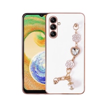 Zore Galaxy A04s Kılıf El Tutamaçlı Kamera Korumalı Nvth Taka Silikon Kapak - Beyaz