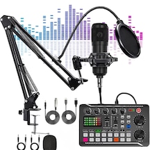 Profesyonel Podcast Mikrofon Ve Ses Katı Seti Stüdyo Yayıncı Condenser Tiktok Youtube Dj Ekipmanı