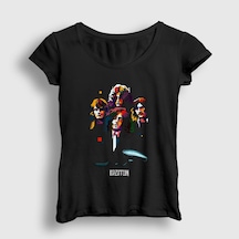 Presmono Kadın Band V2 Led Zeppelin T-shirt Siyah