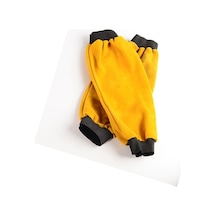 Tongdashop 2 Adet Ayarlanabilir Kaynak Kolçakları Ağır Hizmet Suni Deri Esnek Bileklikli Sarı