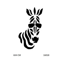 Airbrush Tattoo Artist Zebra Yapışkanlı Stencil Süsleme Ve Boyama Kalıbı