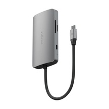 Aluhub Hd Pro 2 100w Type-c Pd Şarj Destekli 8in1 4k Hub Dönüştürücü - Koyu Gri