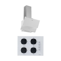 Silverline CS5665W01 - 3490 Oslo Beyaz Cam Ankastre Set