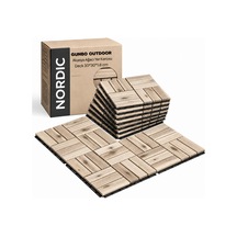 Nordıc Akasya Parke Masif Geçmeli Karo Deck Yağsız Naturel Ahşap Yer Döşemesi