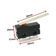 Electroon Tf-64 28 Mm Micro Switch Lehim Bacaklı 10 Adet