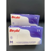 Beybi Pudralı Lateks Muayene Eldiveni 100'lü x 5 Kutu
